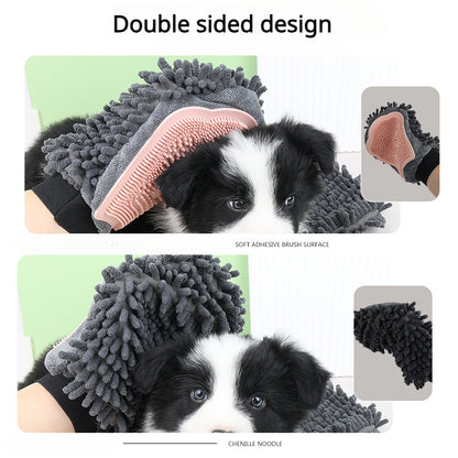 Pet Bathing Brush 2-in-1 Grooming Glove